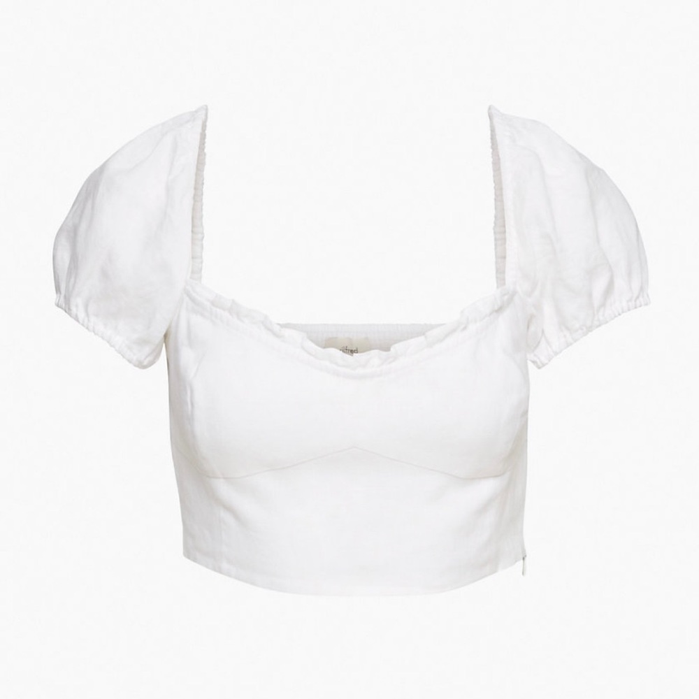 Wilfred Linen Cropped Blouse XS